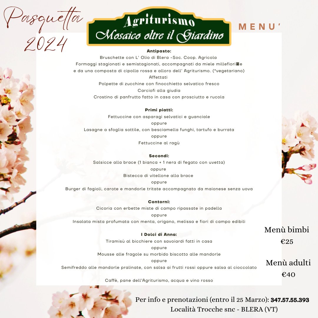 Pasquetta 2024 in Agriturismo